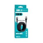 GEOOO 120W 5A USB-A to Type-C Fast Charging Data Cable – 100cm Premium Braided Cable